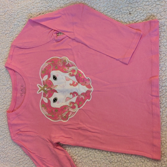 Pink long sleeve w/ unicorns - small - Picture 1 of 1